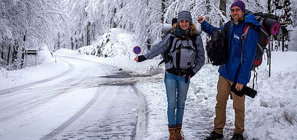 Trampen im Winter